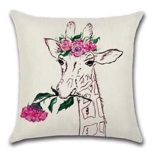 Floral Animals Printed Cushion Cov…